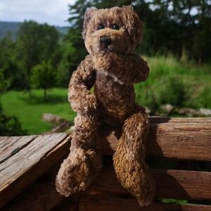 Vtg Teddy Bear Pacific Craft Industry Ca Plush Brown Jointed Stuffed Animal
